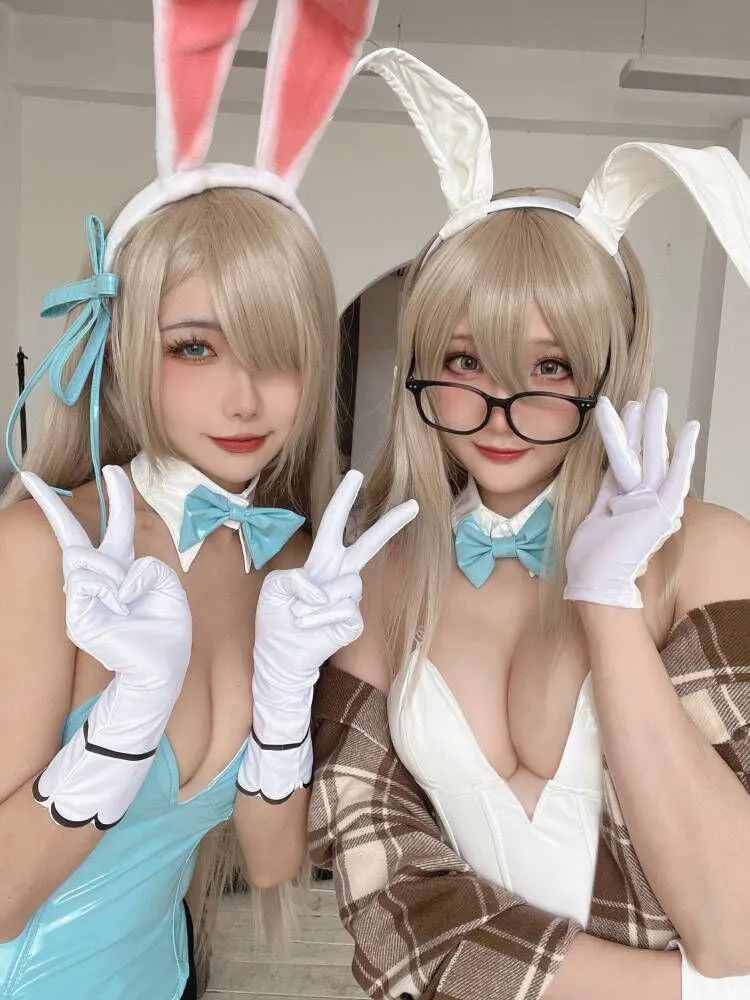 Momoko葵葵 – NO.29 瓜希酱 BA兔女郎cos双人本 [90P]插图8